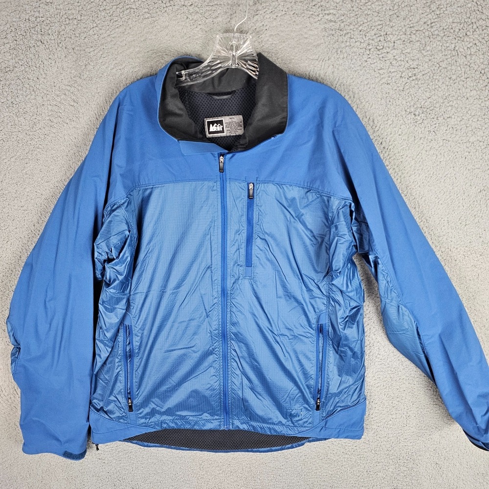 REI Co-op Windbreaker Jacket Mens Large Softshell Long Sleeve Zip-Up 13565-SP12